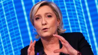 Marine Le Pen speaks