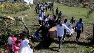 Funeral of Haiti hurricane victim, 8 Oct