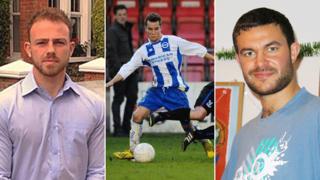 Matt Jones (left) Jacob Schilt (centre) and Matthew Grimstone (right) were among those killed