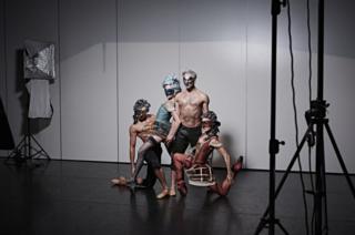 The dancers at the photo shoot