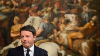 Matteo Renzi, akiongea Palazzo Chigi mjini Roma, Italia, 4 Desemba 2016