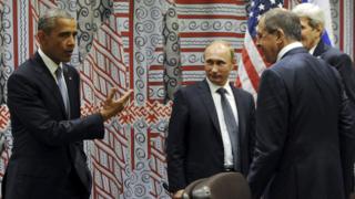 Obama with Putin, Lavrov, Kerry