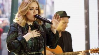Adele performs on the US TV show Today.