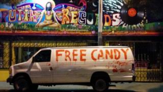 The Free Candy Van that turned Ron Jacobs into a minor internet celebrity.