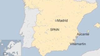 Map showing location of Villamartin in Spain