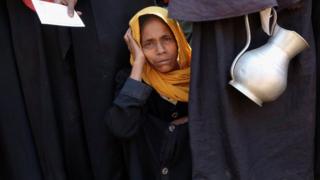 A Rohingya refugee woman at Kutupalang unregistered Refugee Camp in Cox's Bazar, Bangladesh, March 2017