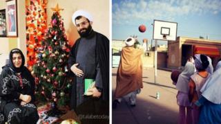 Photos of clergymen in public