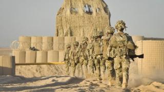 British soldiers in Helmand, Afghanistan, in October 2013