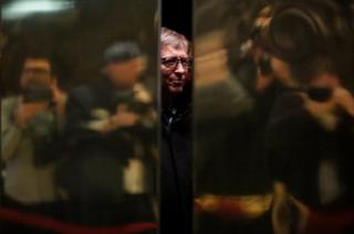 Businessman Bill Gates arrives at Trump Tower in Manhattan, New York City