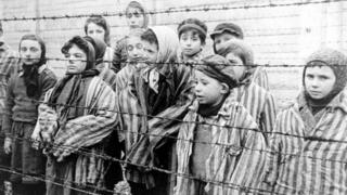 Child survivors at Auschwitz