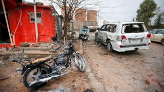 Aftermath of bomb attack on headquarters of Democratic Party of Iranian Kurdistan (PDKI) in Koy Sanjaq, Iraq (21 December 2016)