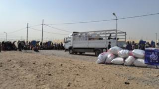 Aid being distributed in Iraq