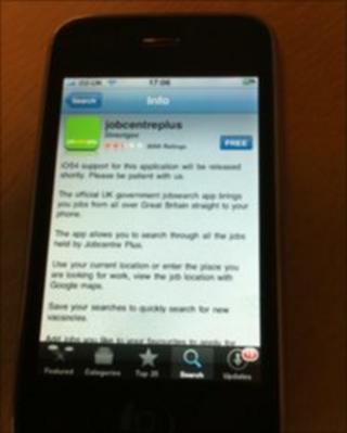 iPhone with Jobcentre Plus