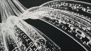 pic of 1's and 0's down clear pipe