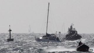 Israeli naval commando boats escort the Irene, 28/09