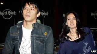 File image of Nazril Irham and Luna Maya in Jakarta on 14 July 2009