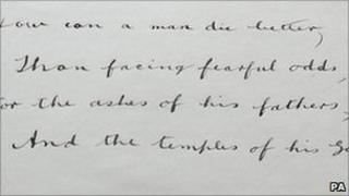 A poem written into the book by Private Edward Wolstencroft