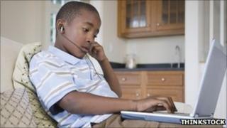 boy on laptop