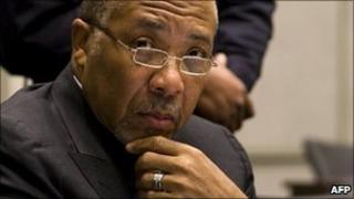 Former Liberian President Charles Taylor in court on 8 February 2011