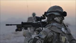 UK soldier in Afghanistan