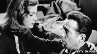 Humphrey Bogart with Lauren Bacall in the 1940s film of Raymond Chandler's The Big Sleep