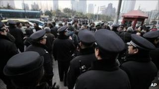 Police in Shanghai, China - 20 February 2011