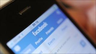 Facebook on an iphone