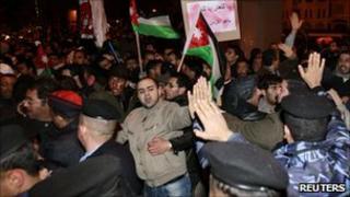 Anti-government protesters in Amman, Jordan - 24 March 2011