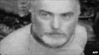 Olexiy Pukach being arrested in July 2009 (still from video handed out by Ukrainian secret services)