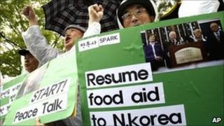 South Koreans protest against US and South Korean policy towards North Korea, in Seoul - 26 April 2011