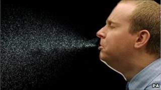 Man sneezing