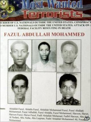 Wanted poster for Fazul Abdullah Mohammed