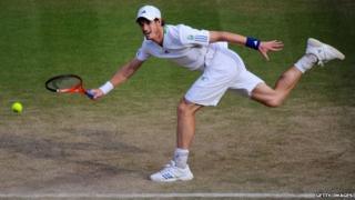 Andy Murray in action