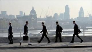 Commuters in London