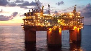 Oil rig in the Gulf of Mexico