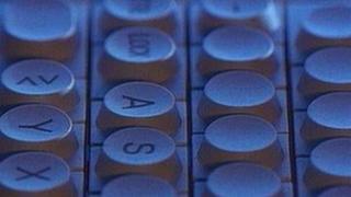 A computer keyboard