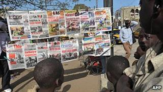 News stand in Senegal