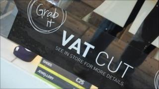 Sign in shop about VAT