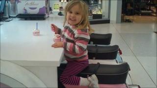 Chris White took this picture of daughter Hazel in Braehead shopping centre