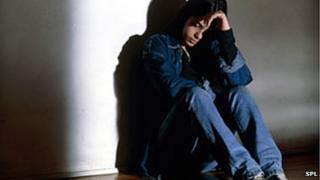 A depressed teenager, posed by model