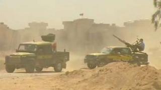 Libyan rebel forces in Tawargha in August 2011