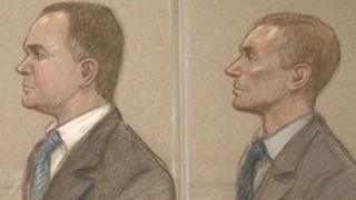 Artist's impression of Gary Dobson and David Norris