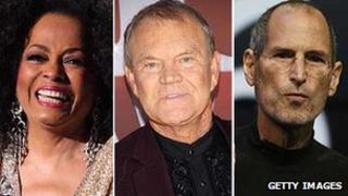 Diana Ross, Glen Campbell and Steve Jobs