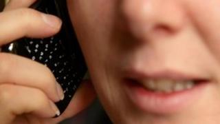 Woman on telephone