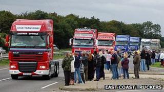 East Coast Truckers convoy future secured - BBC News