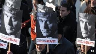 March by supporters of Hrant Dink. 17 Jan 2012