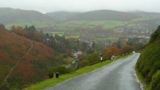 Burway Road looking over Church Stretton, pic courtesy of Jonathan Billinger
