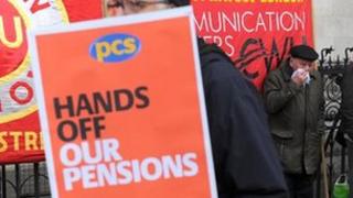Pensions protestors