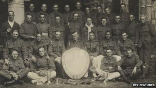 Royal Flying Corps - 6 Squadron No. 2 Wing with their Trophies, The Shiny Six, in 1915