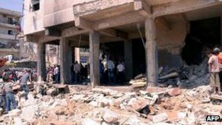 Five people were killed in the 5 May 2012 bomb bomb blast in Aleppo, activists said